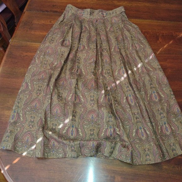 Vintage Dresses & Skirts - Vintage Paisley high waisted skirt